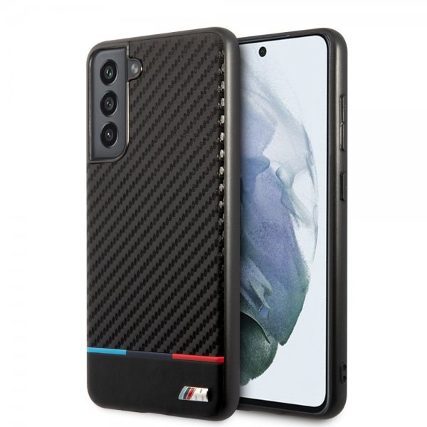 BMW Samsung Galaxy S21 FE Skal Tricolor Stripe Carbon Svart