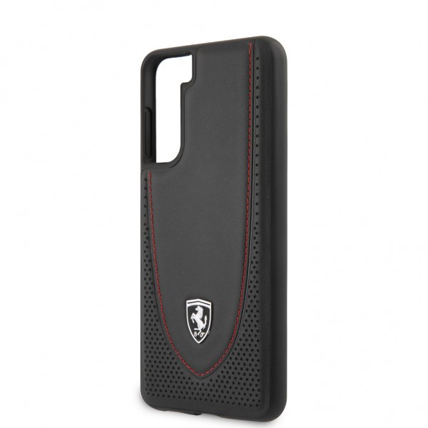 Ferrari Samsung Galaxy S21 Skal Logo Perforerad Svart