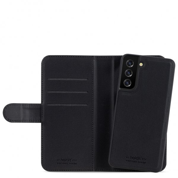 holdit Samsung Galaxy S21 Fodral Wallet Case Magnet Svart