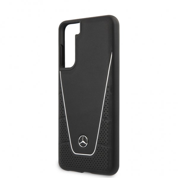 Mercedes Benz Samsung Galaxy S21 Plus Skal Logo Perforerad Dynamic Svart