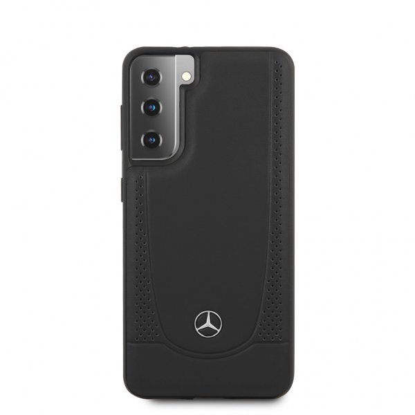 Mercedes Benz Samsung Galaxy S21 Plus Skal Logo Perforerad Svart