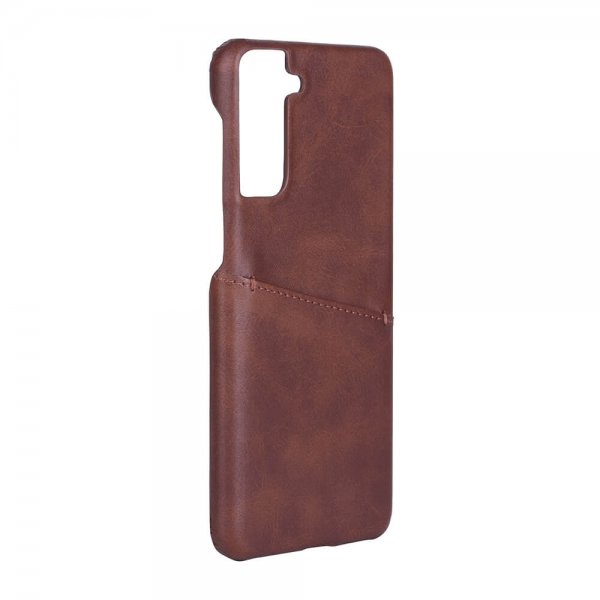 Onsala Samsung Galaxy S21 Plus Skal med Kortfack Brun