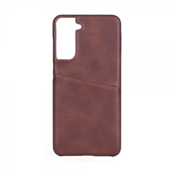 Onsala Samsung Galaxy S21 Skal med Kortfack Brun