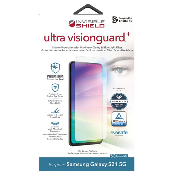 ZAGG InvisibleShield Samsung Galaxy S21 Skärmskydd Ultra Visionguard+