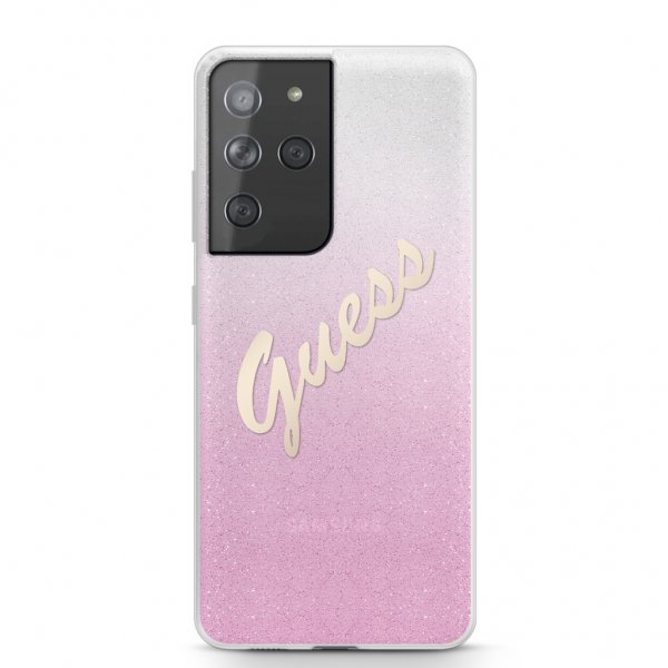 Guess Samsung Galaxy S21 Ultra Skal Vintage Rosa