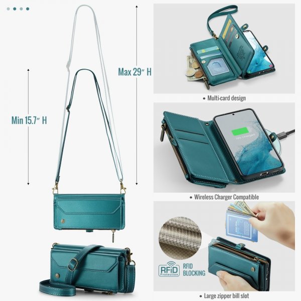 CaseMe Samsung Galaxy S22 Fodral C36 Series Grön