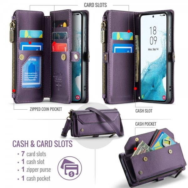 CaseMe Samsung Galaxy S22 Fodral C36 Series Lila