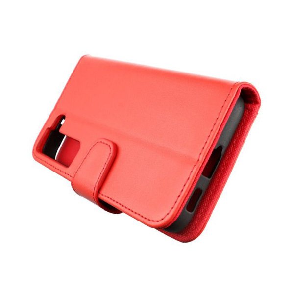 Rvelon Samsung Galaxy S22 Fodral Utfällbart Kortfack Röd