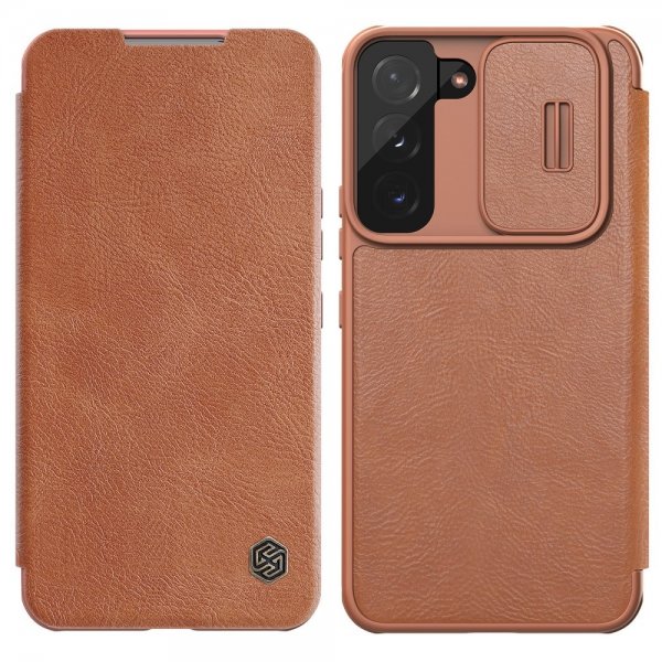 Nillkin Samsung Galaxy S22 Plus Fodral Qin Series Brun