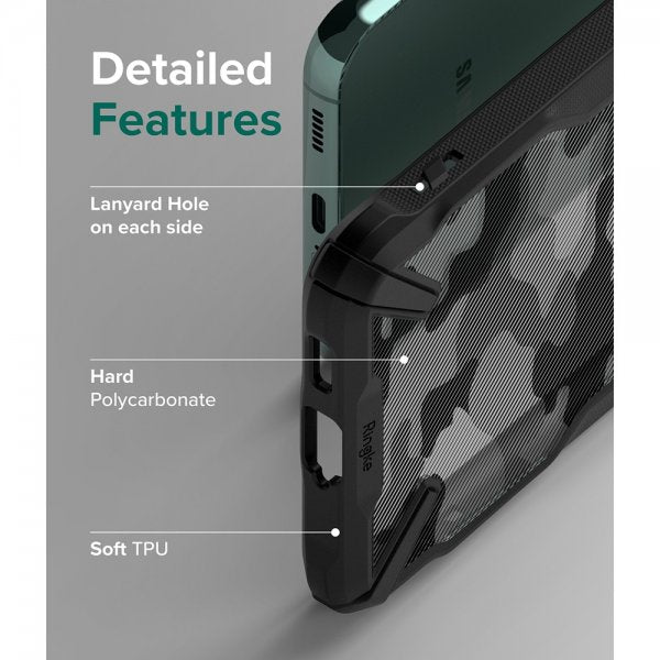 Ringke Samsung Galaxy S22 Plus Skal Fusion-X Camo Black