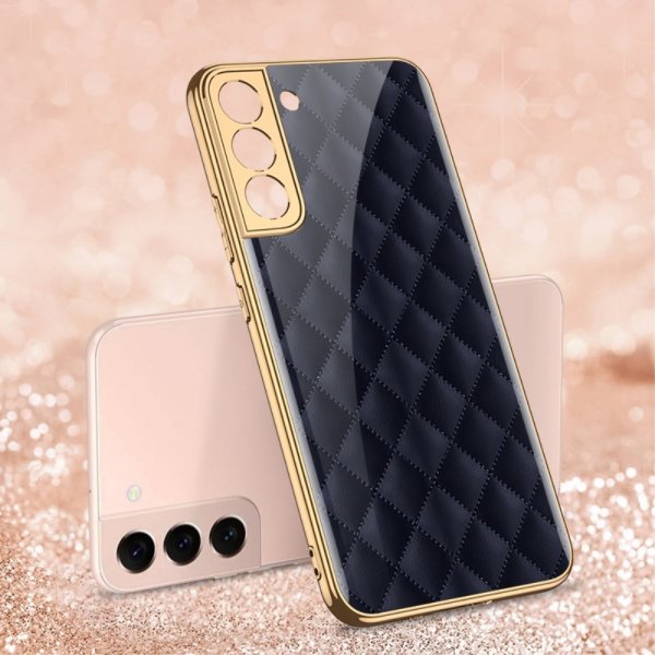 GKK Samsung Galaxy S22 Plus Skal Motiv Blåa Rutor
