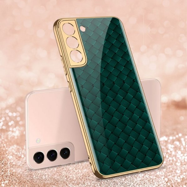GKK Samsung Galaxy S22 Plus Skal Motiv Grön Vävtextur