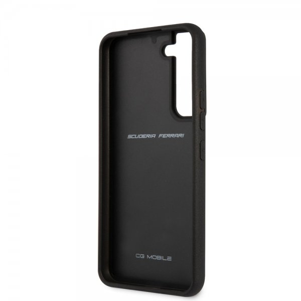 Ferrari Samsung Galaxy S22 Plus Skal Real Carbon Metal Logo Svart