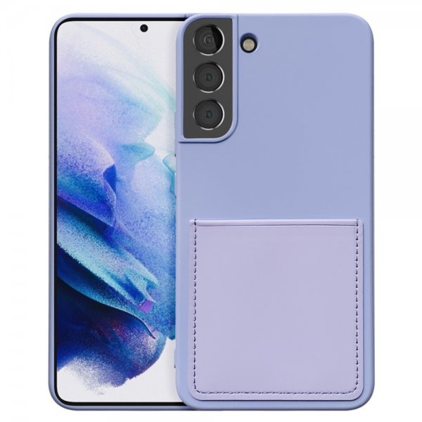 Samsung Galaxy S22 Plus Skal Silikon Kortfack Lila