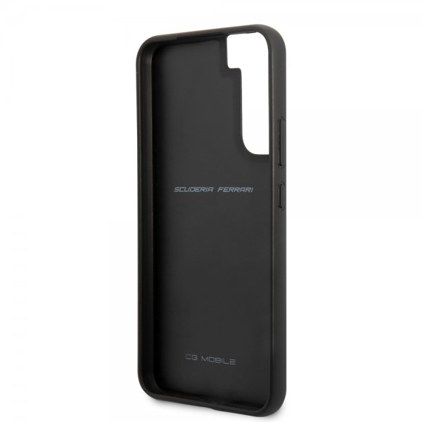 Ferrari Samsung Galaxy S22 Plus Skal Vertical Stripe Metal Logo Svart