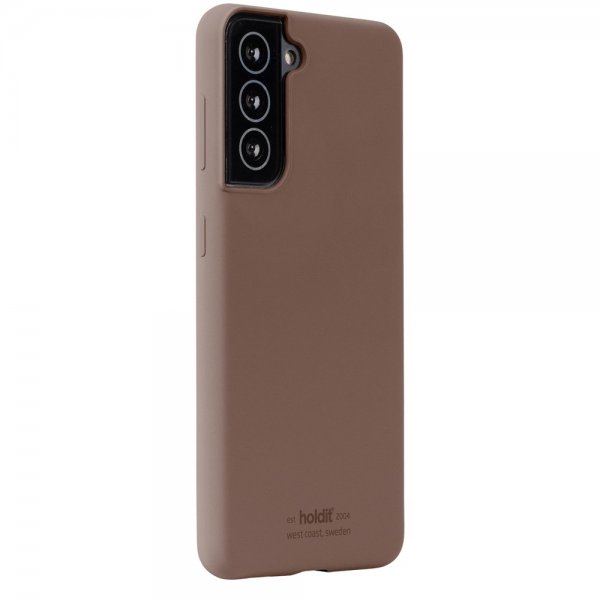 holdit Samsung Galaxy S22 Skal Silikon Dark Brown