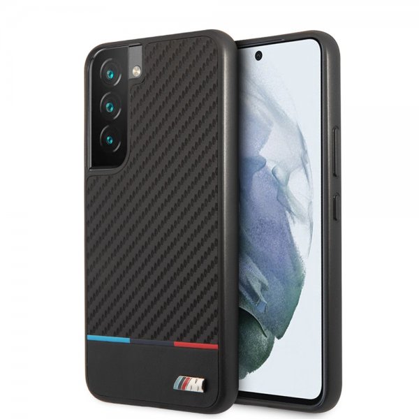 BMW Samsung Galaxy S22 Skal Tricolor Stripe Carbon Svart