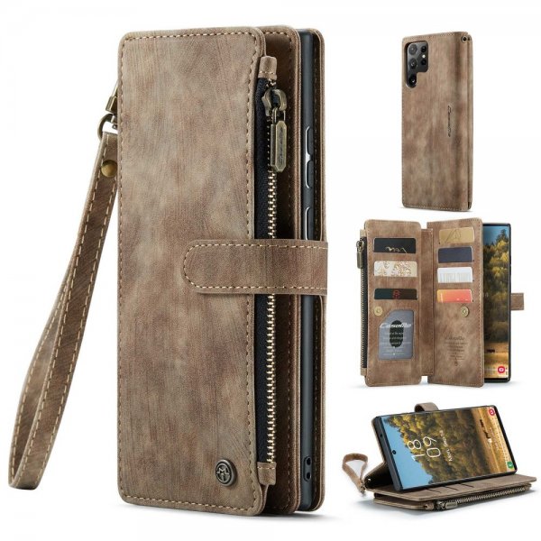 CaseMe Samsung Galaxy S22 Ultra Fodral C30 Series Brun