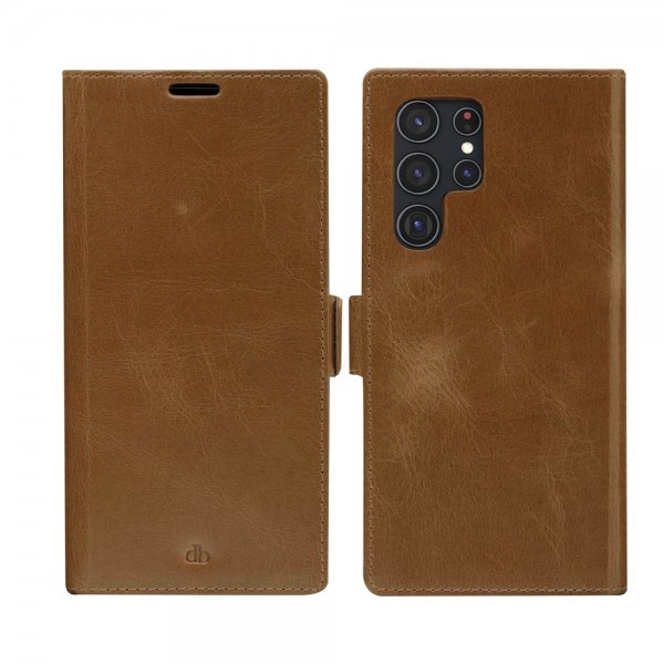 dbramante1928 Samsung Galaxy S22 Ultra Fodral Lynge Löstagbart Skal Tan