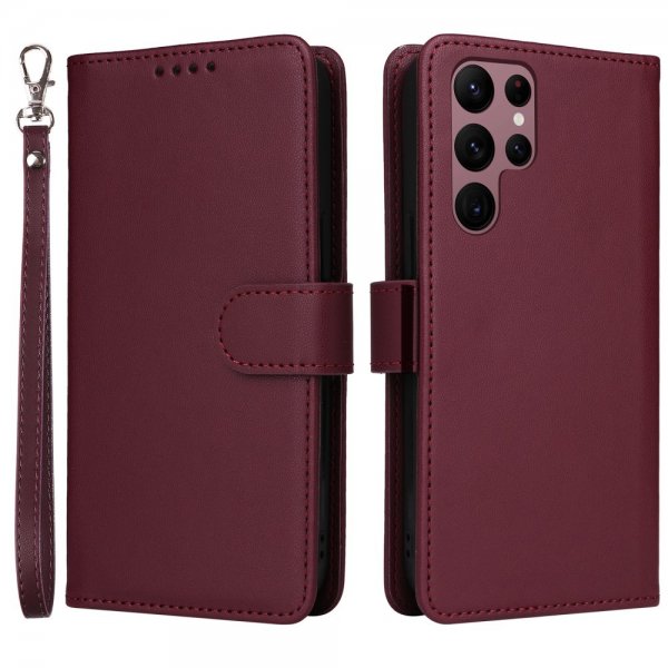 Betopnice Samsung Galaxy S22 Ultra Fodral med Löstagbart Skal 005 Röd
