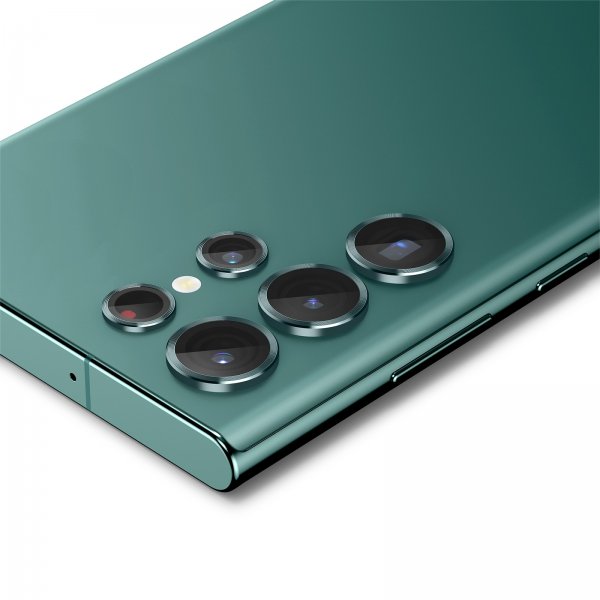Spigen Samsung Galaxy S22 Ultra Kameraskydd GLAS.tR EZ Fit Optik Pro 2-pack Grön