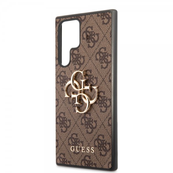 Guess Samsung Galaxy S22 Ultra Skal 4G Logo Brun
