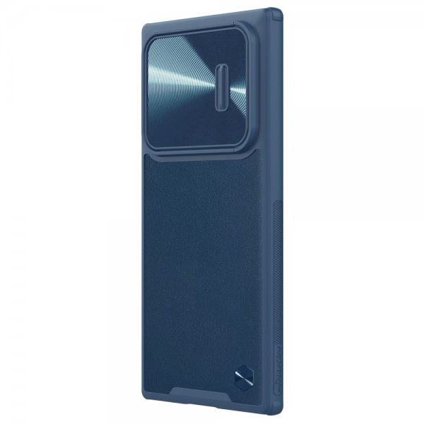 Nillkin Samsung Galaxy S22 Ultra Skal CamShield Leather Blå