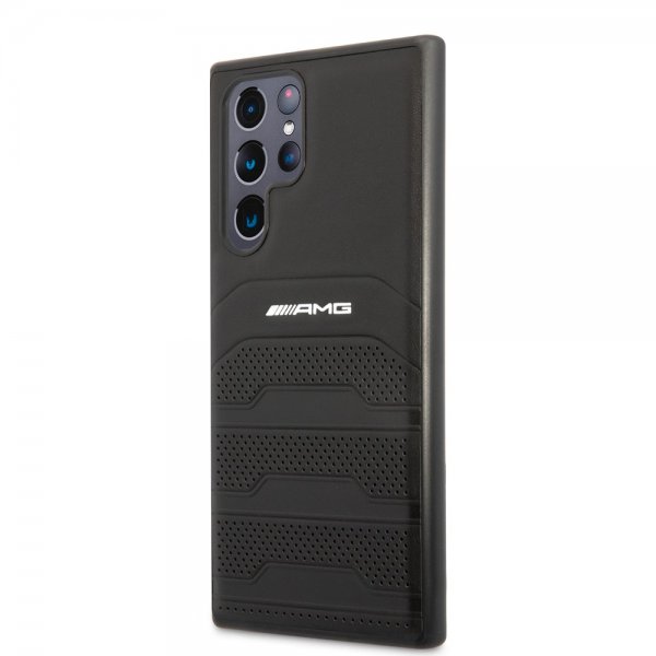 AMG Samsung Galaxy S22 Ultra Skal Debossed Lines Svart