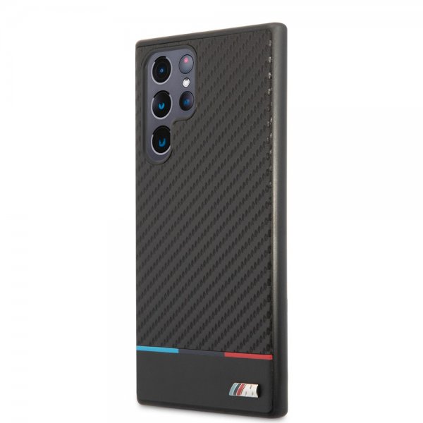 BMW Samsung Galaxy S22 Ultra Skal Tricolor Stripe Carbon Svart