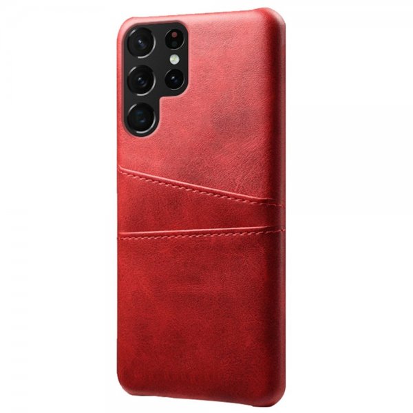 Samsung Galaxy S22 Ultra Skal Två Kortfack Röd