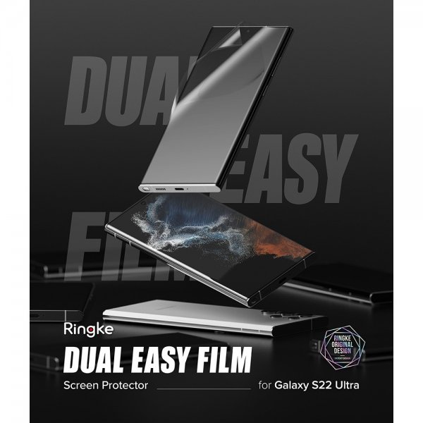 Ringke Samsung Galaxy S22 Ultra Skärmskydd Dual Easy Film 2-pack
