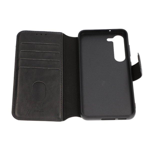 Rvelon Samsung Galaxy S23 Fodral Utfällbart Kortfack Svart