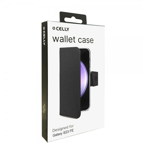 Celly Samsung Galaxy S23 FE Fodral Wally Wallet Case Svart