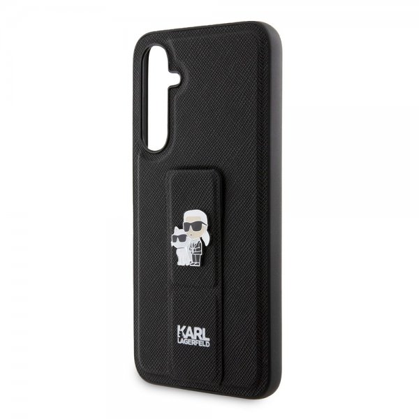 Karl Lagerfeld Samsung Galaxy S23 FE Skal Saffiano Grip Stand Svart