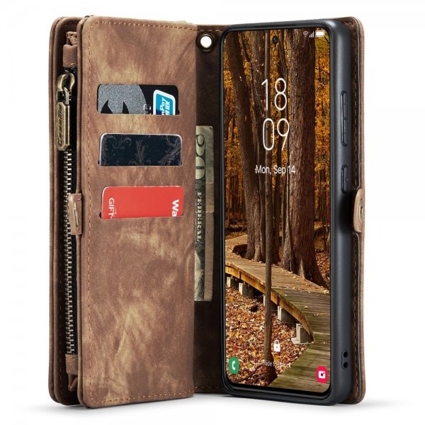 CaseMe Samsung Galaxy S23 Fodral 008 Series Löstagbart Skal Brun