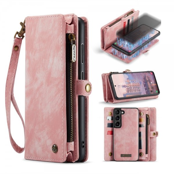 CaseMe Samsung Galaxy S23 Fodral 008 Series Löstagbart Skal Rosa