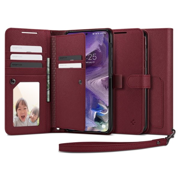 Spigen Samsung Galaxy S23 Fodral Wallet S Plus Burgundy