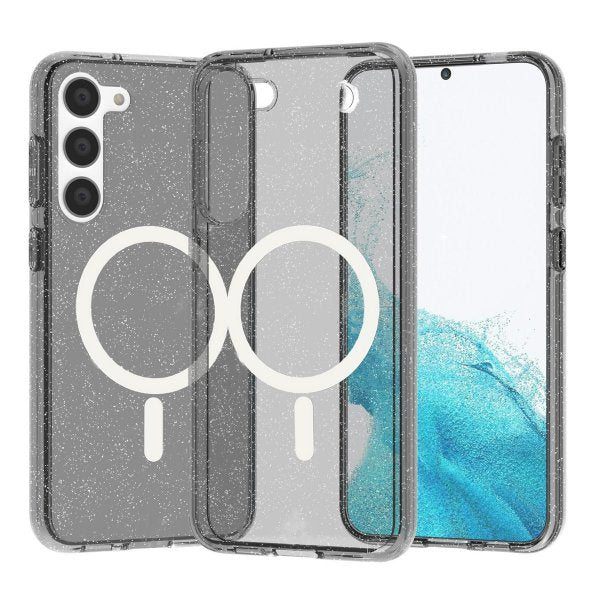 Samsung Galaxy S23 Plus Skal Glitter MagSafe Svart