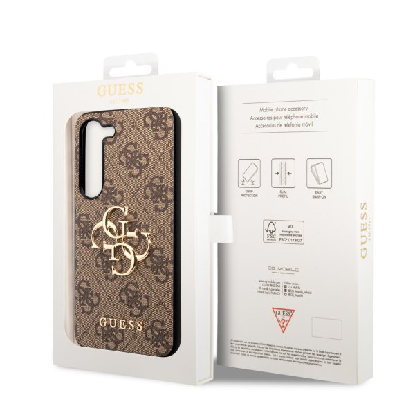 Guess Samsung Galaxy S23 Plus Skal 4G Logo Brun