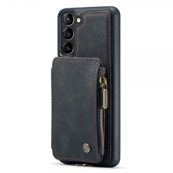 CaseMe Samsung Galaxy S23 Plus Skal C20 Kortfack Dragkedja Svart