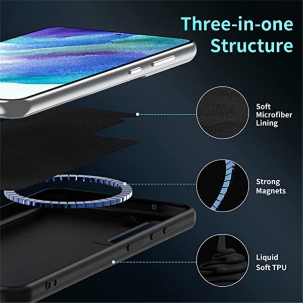 Samsung Galaxy S23 Plus Skal Silikon MagSafe Svart