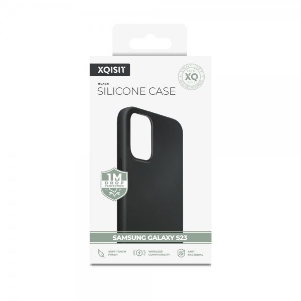 Xqisit Samsung Galaxy S23 Skal Silicone Case Svart
