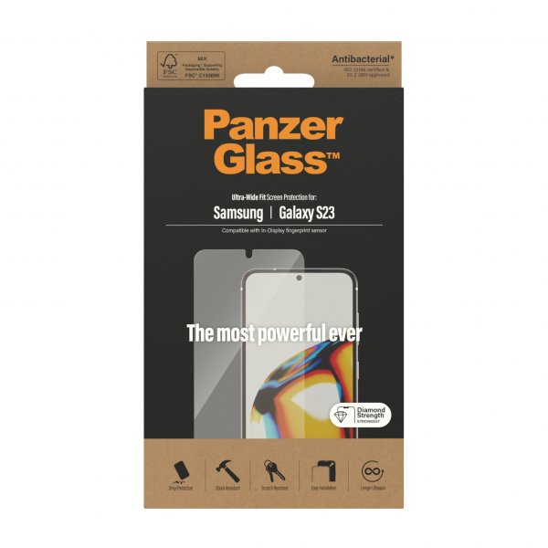 PanzerGlass Samsung Galaxy S23 Skärmskydd Ultra-Wide Fit