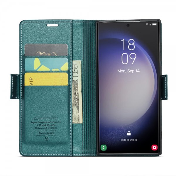 CaseMe Samsung Galaxy S23 Ultra Fodral 023 Series Grön