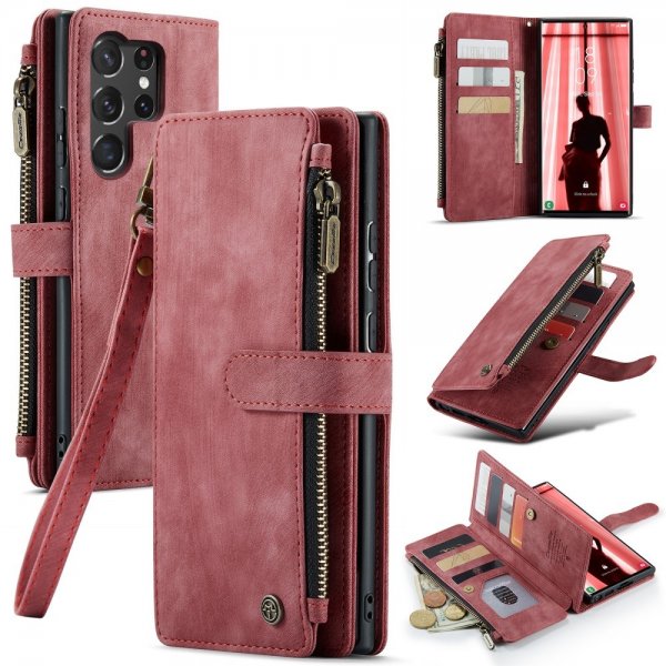 CaseMe Samsung Galaxy S23 Ultra Fodral C30 Series Röd