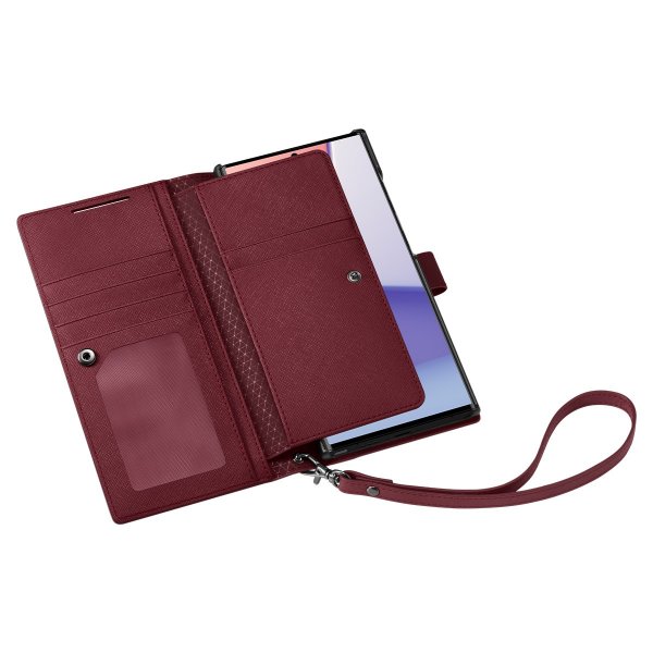 Spigen Samsung Galaxy S23 Ultra Fodral Wallet S Plus Burgundy