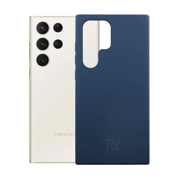 Rvelon Samsung Galaxy S23 Ultra Skal Silikon Blå