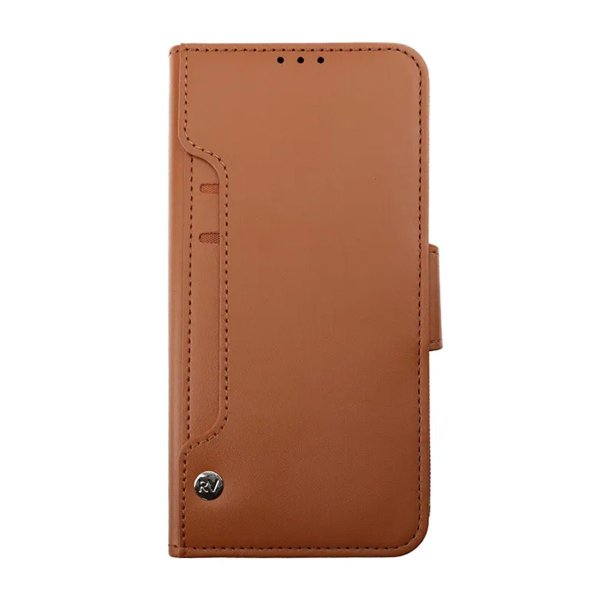 Rvelon Samsung Galaxy S23 Ultra Fodral Utfällbart Kortfack Brun