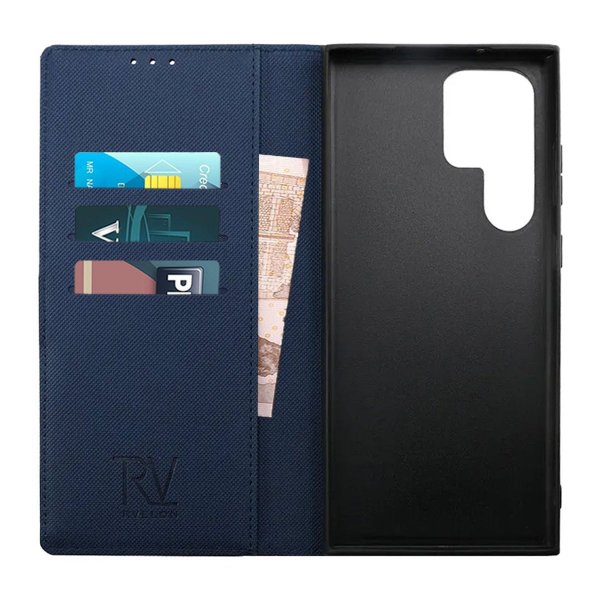 Rvelon Samsung Galaxy S23 Ultra Fodral Magnetiskt Avtagbart Skal Blå
