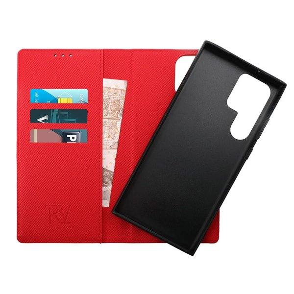Rvelon Samsung Galaxy S23 Ultra Fodral Magnetiskt Avtagbart Skal Röd